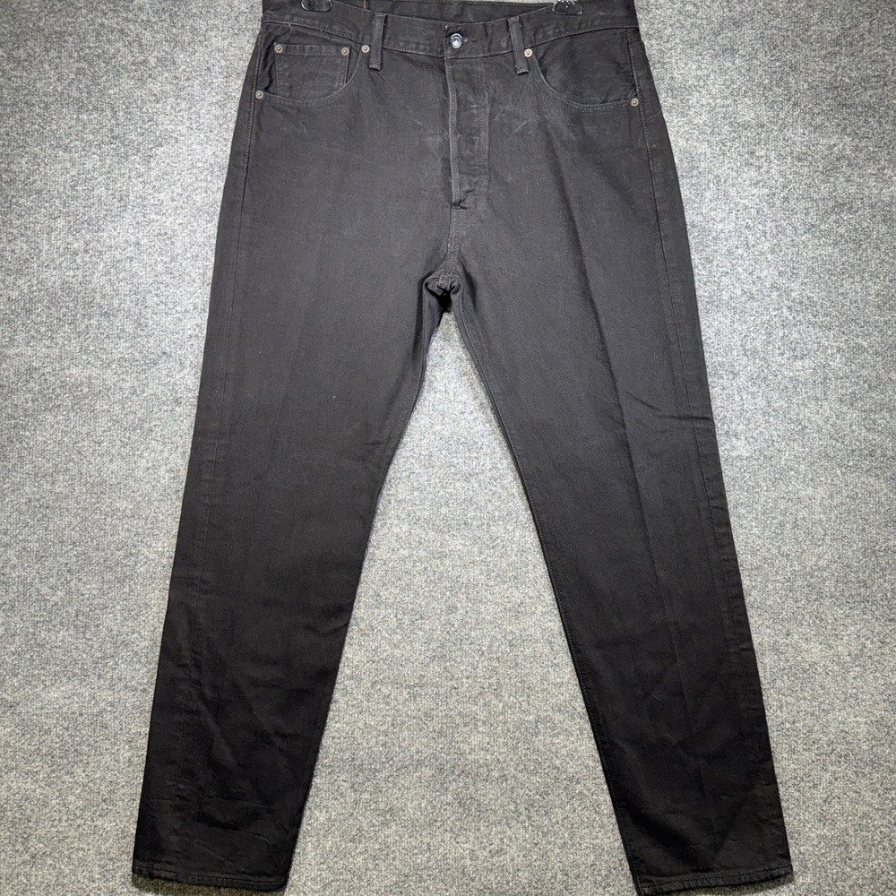 Levi's 501 XX CT Jeans Mens 36x32 Black Custom Tapered Button Fly Denim Pants